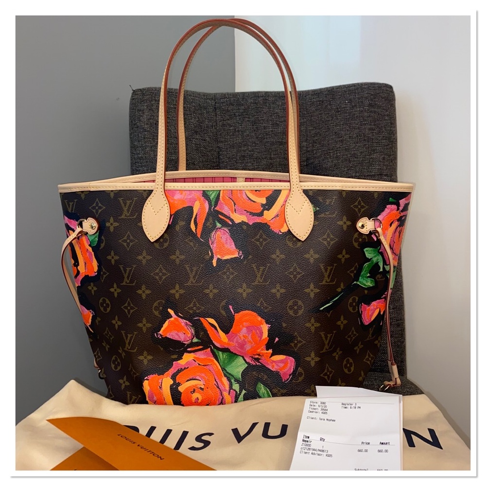 🎈SOLD🎈Louis Vuitton Roses Neverfull MM - Picture 2 of 16